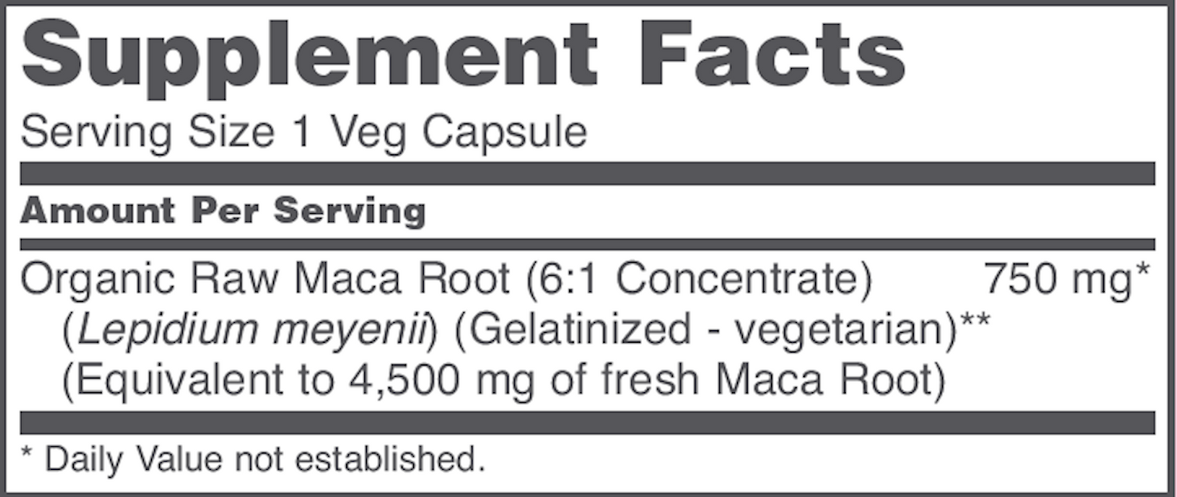 Raw Maca (750 mg) (90 Capsules)-Vitamins & Supplements-Protocol For Life Balance-Pine Street Clinic
