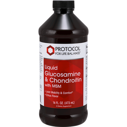 Liquid Glucosamine & Chondroitin with MSM (16 Ounces)-Vitamins & Supplements-Protocol For Life Balance-Pine Street Clinic