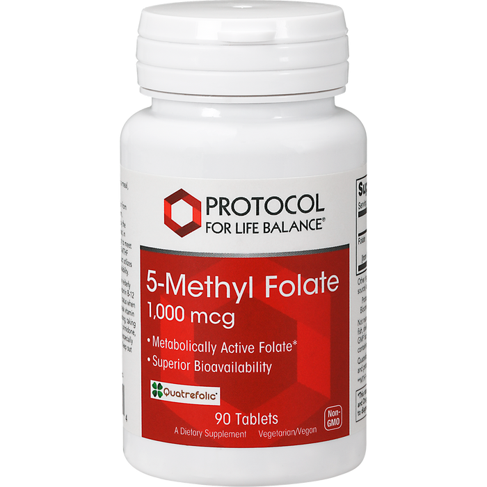 5-Methyl Folate (1,000 mcg) (90 Tablets)-Vitamins & Supplements-Protocol For Life Balance-Pine Street Clinic