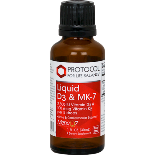 Liquid Vit D3 & Mk-7 (1 Ounces)-Vitamins & Supplements-Protocol For Life Balance-Pine Street Clinic