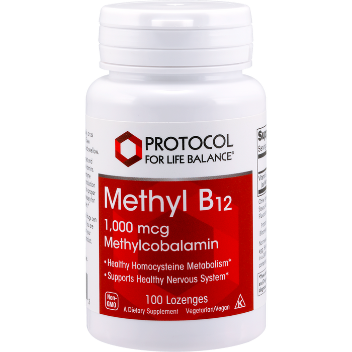 Methyl B-12-Vitamins & Supplements-Protocol For Life Balance-1,000 mcg - 100 Lozenges-Pine Street Clinic