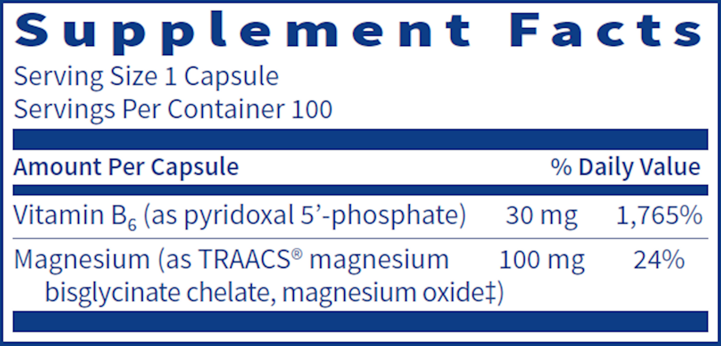 P-5-P Plus with Magnesium (100 Capsules)-Klaire Labs - SFI Health-Pine Street Clinic