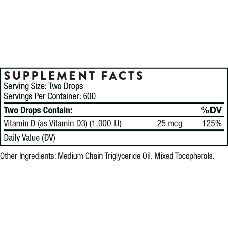 Vitamin D Liquid (1 Fluid Ounce)