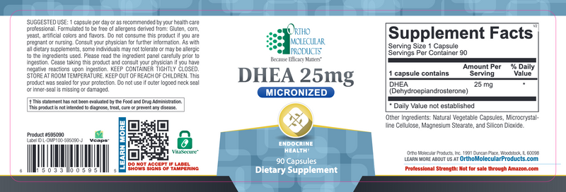 DHEA (25 mg) (90 Capsules)