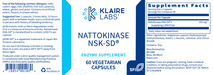 Nattokinase NSK-SD (60 Capsules)-Vitamins & Supplements-Klaire Labs - SFI Health-Pine Street Clinic