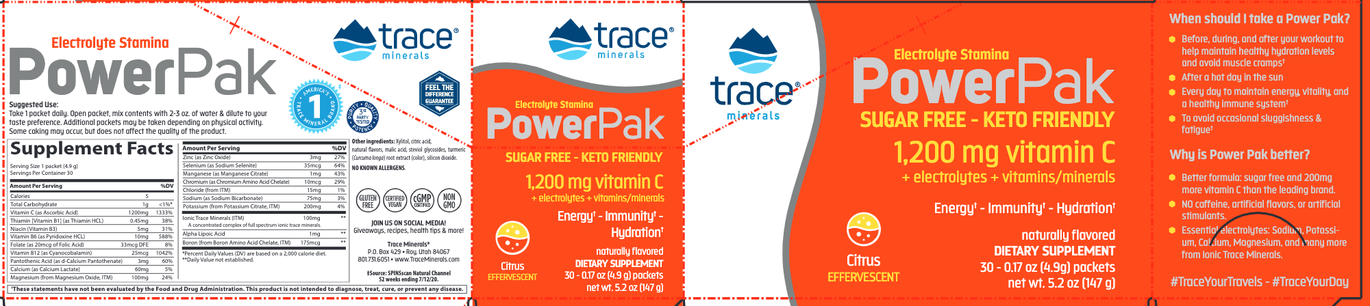 Power Pak (Orange Mango) (30 Packets)-Vitamins & Supplements-Trace Minerals-Pine Street Clinic