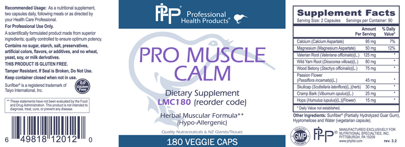 Pro Muscle Calm (180 Capsules)