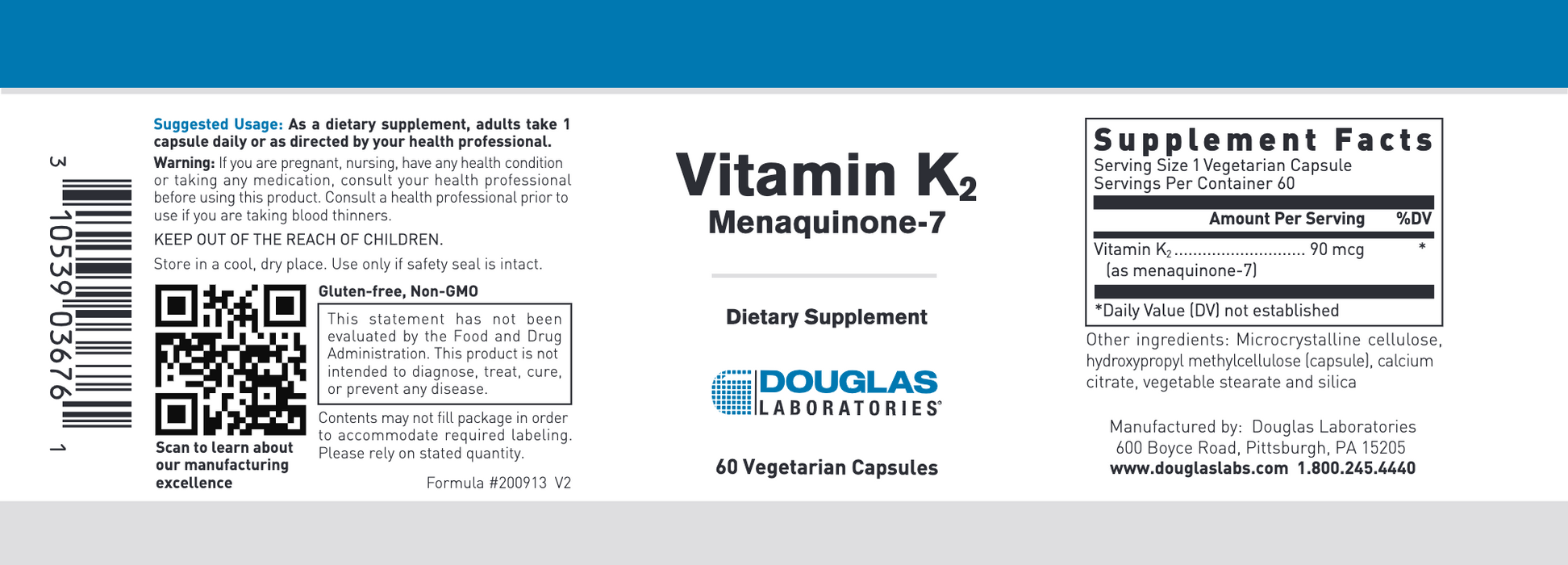 Vitamin K2 (Menaquinone-7) (60 Capsules)-Douglas Laboratories-Pine Street Clinic