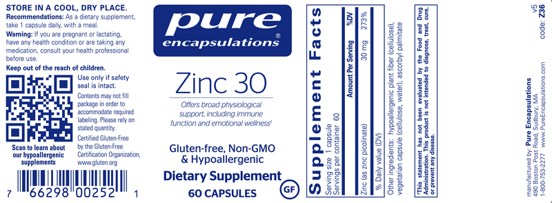 Zinc Picolinate (30 mg)