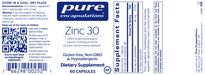 Zinc Picolinate (30 mg)-Vitamins & Supplements-Pure Encapsulations-60 Capsules-Pine Street Clinic