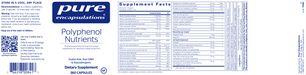 Polyphenol Nutrients-Pure Encapsulations-Pine Street Clinic