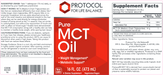 MCT Oil-Vitamins & Supplements-Protocol For Life Balance-16 Fluid Ounces-Pine Street Clinic