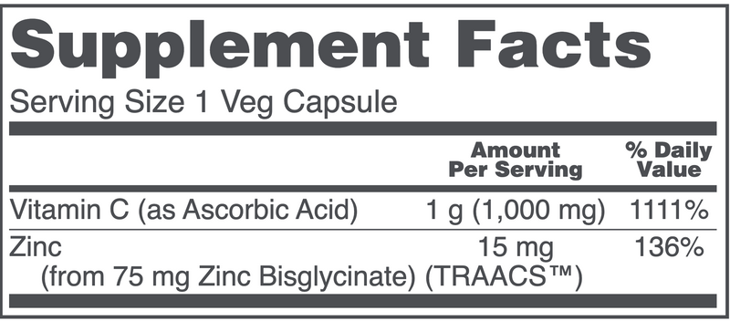 C-1000 + Zinc-15 (120 Capsules)