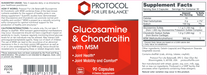 Glucosamine & Chondroitin with MSM-Vitamins & Supplements-Protocol For Life Balance-90 Capsules-Pine Street Clinic
