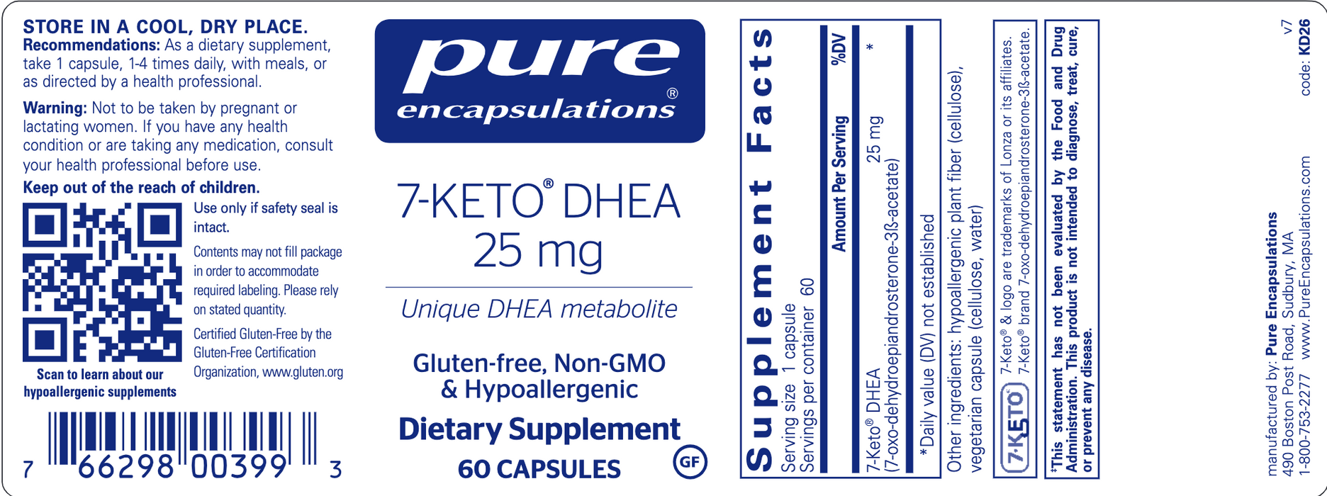7-KETO® DHEA (25 mg)-Pure Encapsulations-Pine Street Clinic