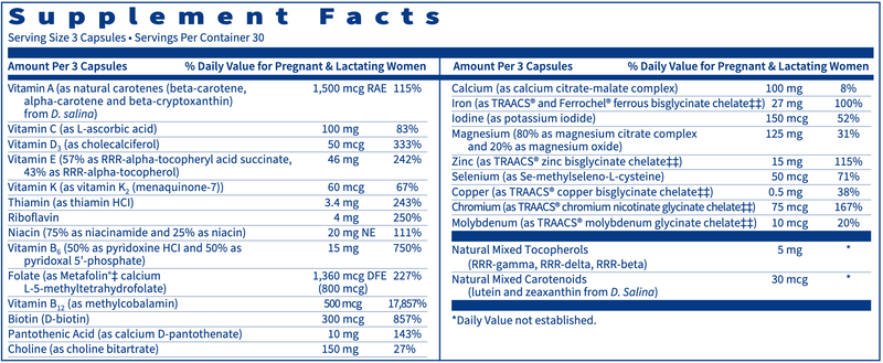 Prenatal and Nursing Formula (90 Capsules)