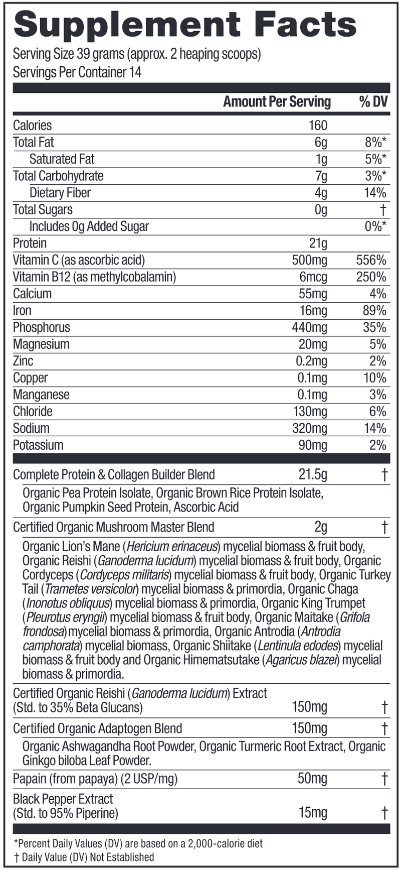Master Blend Plant-Based Protein Powder (14 Servings)