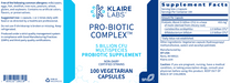 Pro-Biotic Complex (100 Capsules)-Klaire Labs - SFI Health-Pine Street Clinic