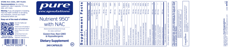Nutrient 950 with NAC (240 Capsules)