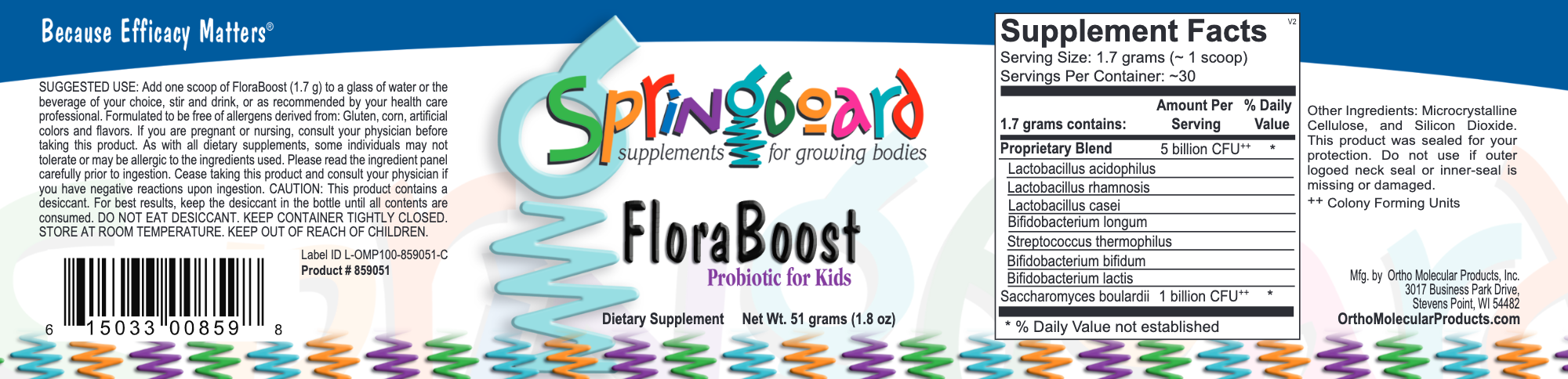 Floraboost Ortho Molecular Products - FloraBoost - 51 Grams — Pine Street Clinic