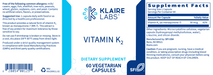 Vitamin K2 (50 mcg) (60 Capsules)-Klaire Labs - SFI Health-Pine Street Clinic