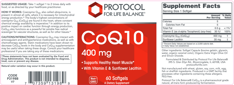 Coq10 (400 mg) (60 Softgels)