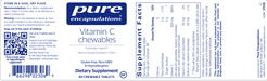 Vitamin C Chewables (60 Chewable Tablets)-Vitamins & Supplements-Pure Encapsulations-Pine Street Clinic