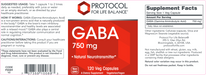 GABA (120 Capsules)-Vitamins & Supplements-Protocol For Life Balance-Pine Street Clinic