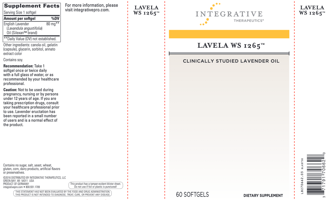 Lavela WS 1265 (60 Softgels)-Integrative Therapeutics-Pine Street Clinic