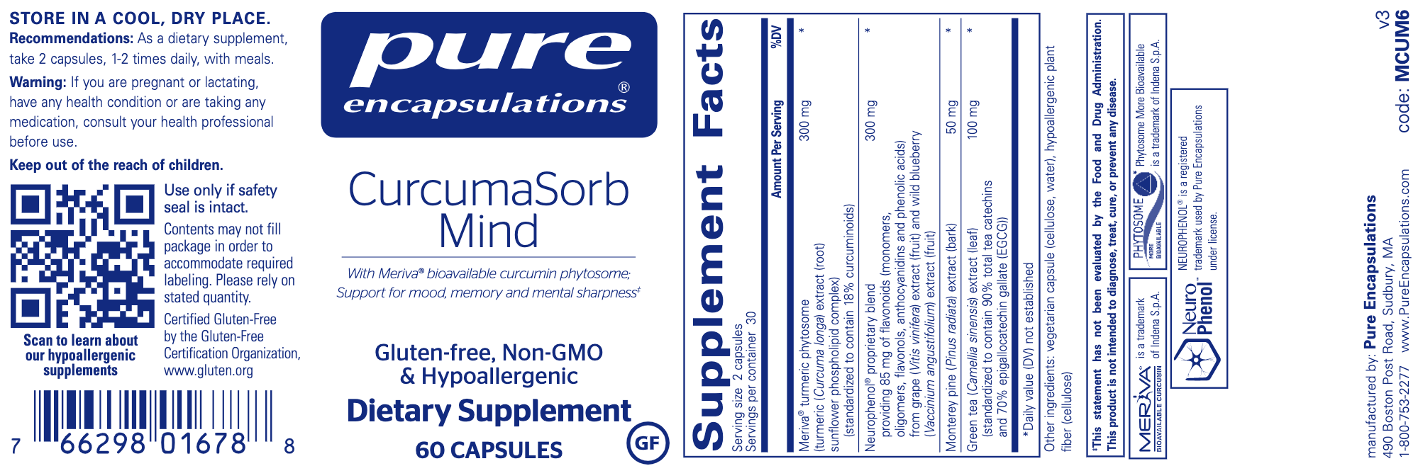 CurcumaSorb Mind-Vitamins & Supplements-Pure Encapsulations-60 Capsules-Pine Street Clinic