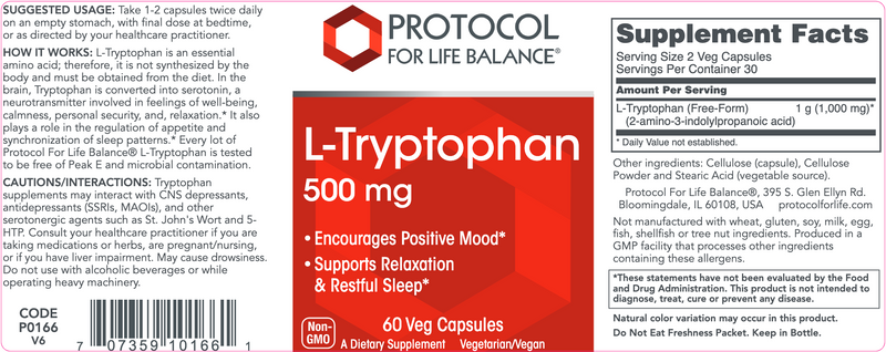 L-Tryptophan (500 mg)