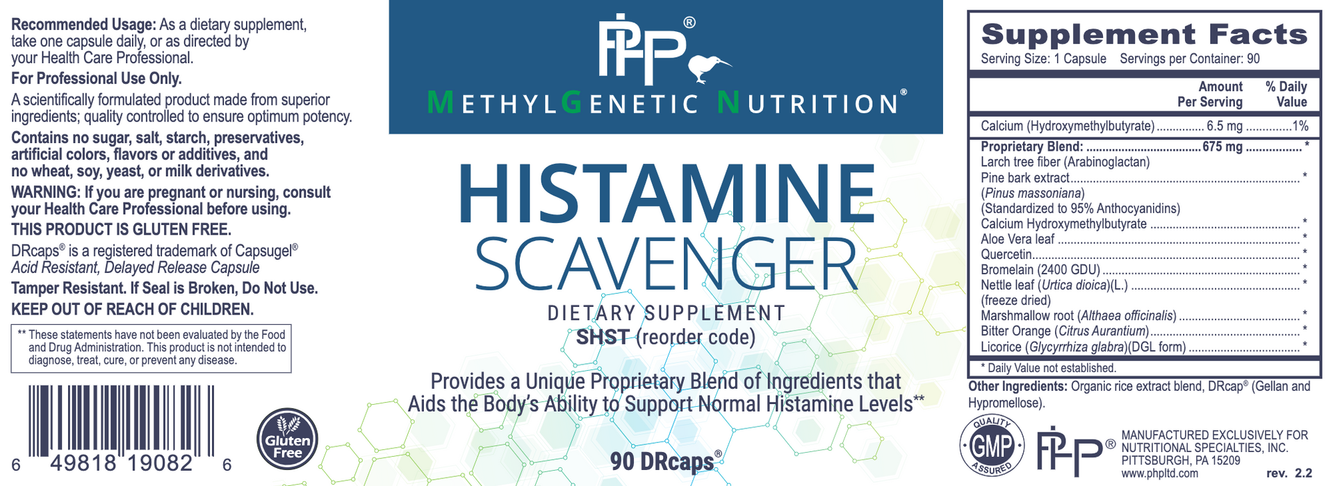 Histamine Scavenger (90 Capsules)-Professional Health Products-Pine Street Clinic