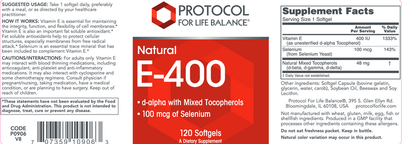 E-400 (120 Softgels)