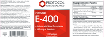 E-400 (120 Softgels)-Vitamins & Supplements-Protocol For Life Balance-Pine Street Clinic