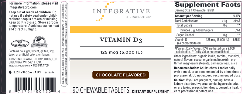 Vitamin D3 (Chocolate Flavor)