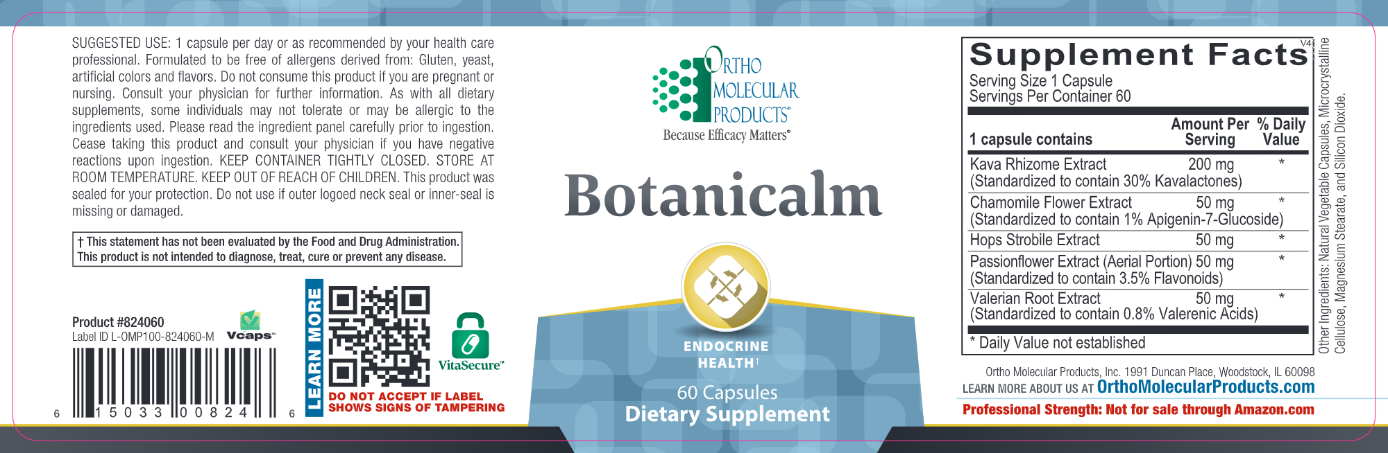 Botanicalm (60 Capsules)-Vitamins & Supplements-Ortho Molecular Products-Pine Street Clinic