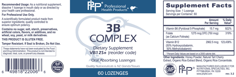 3B Complex (30 Lozenges)