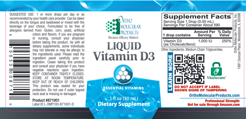 Liquid Vitamin D3 (1 Fluid Ounce)