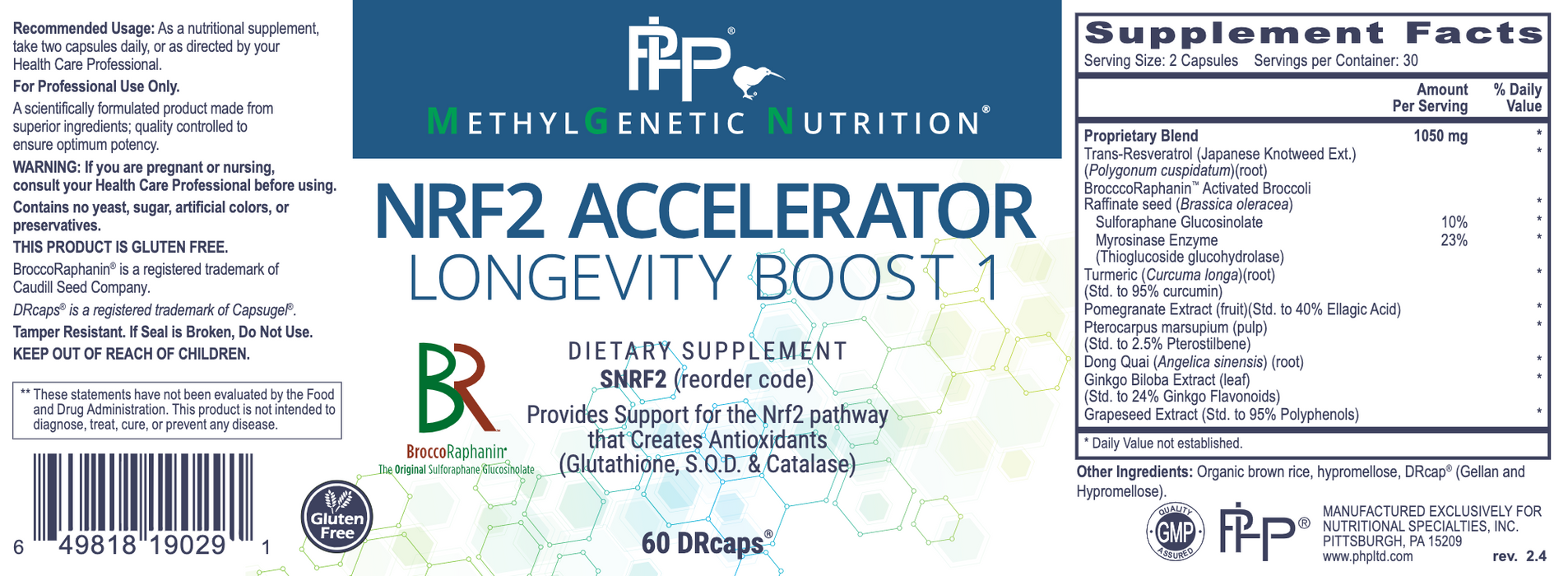 NRF2 Accelerator (60 Capsules)-Professional Health Products-Pine Street Clinic