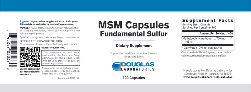 MSM Capsules (100 Capsules)