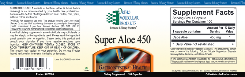 Super Aloe 450 (100 Capsules)