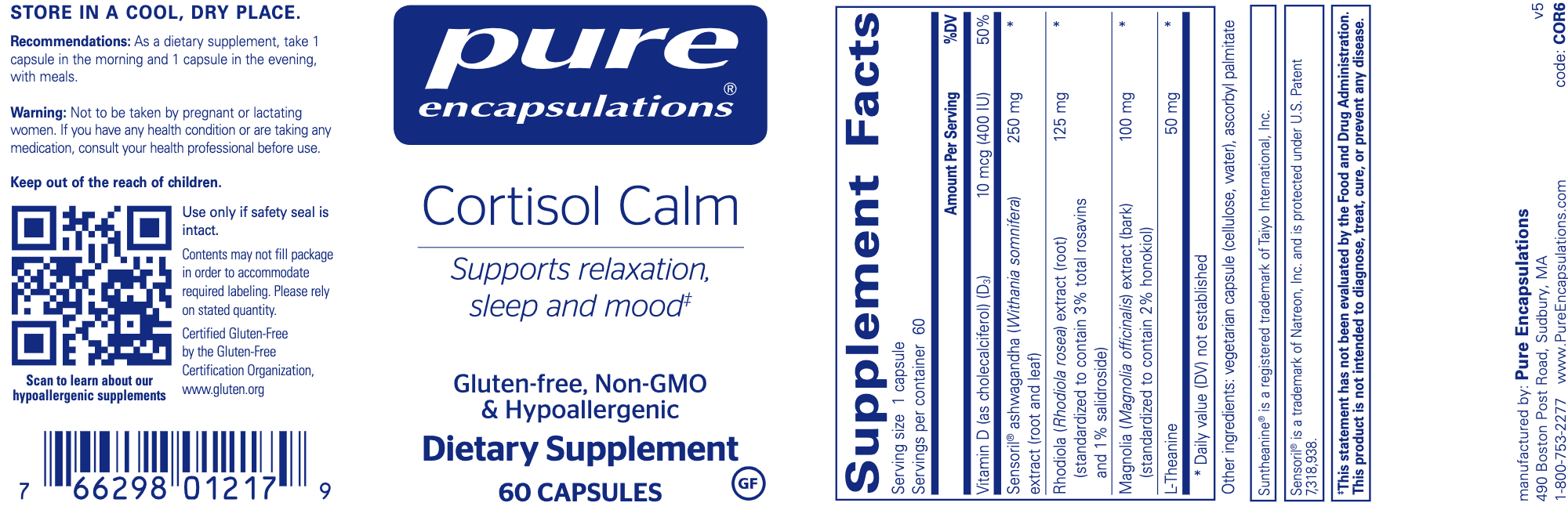 Cortisol Calm-Pure Encapsulations-Pine Street Clinic