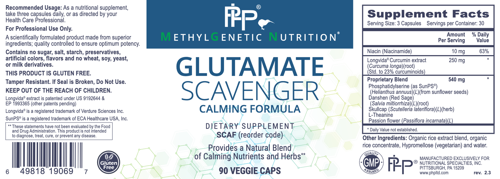 Glutamate Scavenger (90 Capsules)-Vitamins & Supplements-Professional Health Products-Pine Street Clinic