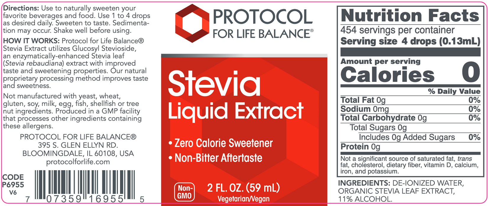 Stevia Liquid Extract (2 Ounces)-Vitamins & Supplements-Protocol For Life Balance-Pine Street Clinic