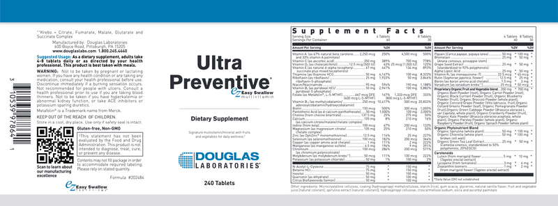 Ultra Preventive EZ Swallow (240 Tablets)