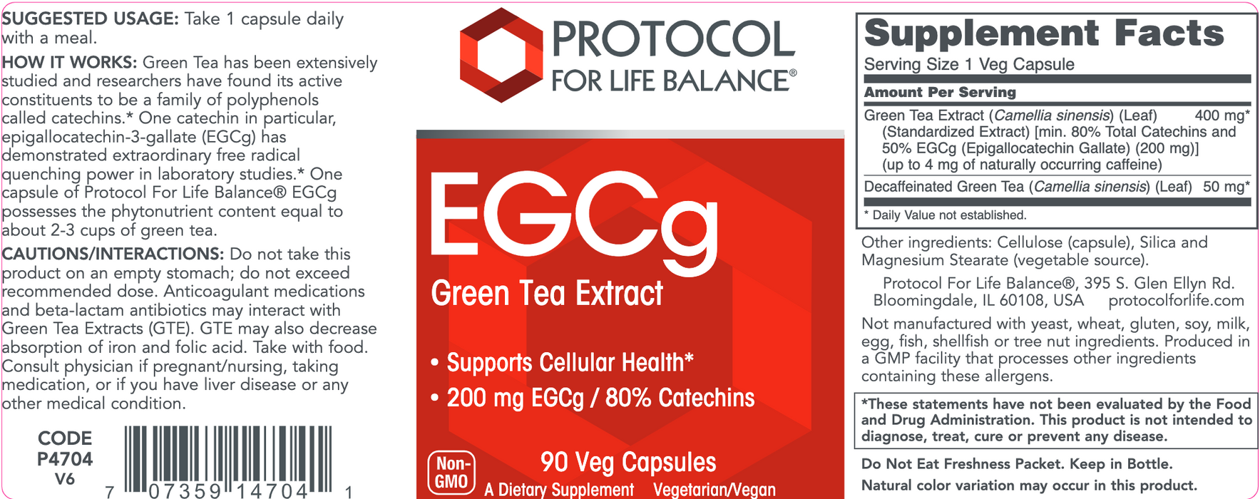 EGCG (Green Tea Extract) (90 Capsules)