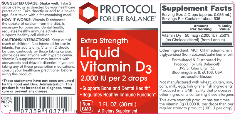 Extra Strength Liquid Vitamin D3 (1 Ounces)