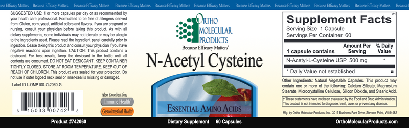 NAC (N-Acetyl Cysteine) (60 Capsules)