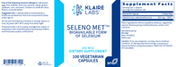 Seleno Met (200 mcg) (100 Capsules)-Klaire Labs - SFI Health-Pine Street Clinic