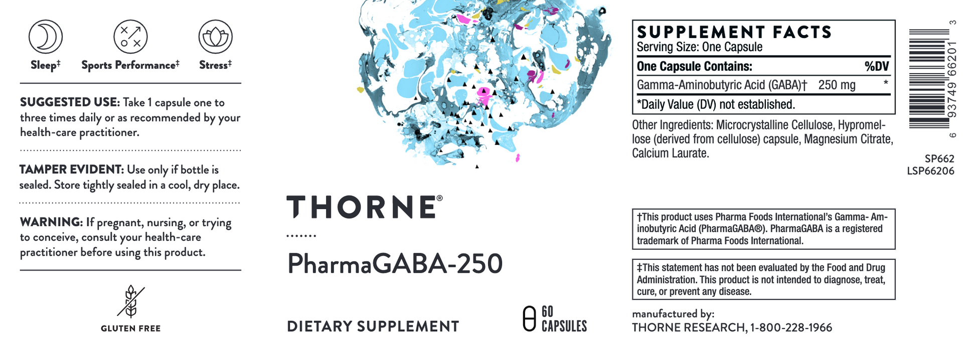 PharmaGABA (250 mg) (60 Capsules)-Vitamins & Supplements-Thorne-Pine Street Clinic